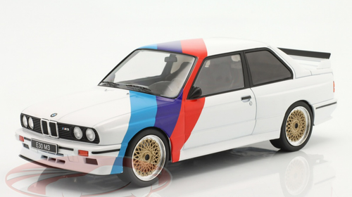 1/18 Ixo 1989 BMW M3 E30 (White with M Livery) Car Model