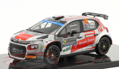 1/43 Ixo 2022 Citroen C3 Rally2 #24 Rally Monte Carol Saintéloc Junior Team Eric Camilli, Yannick Roche Car Model