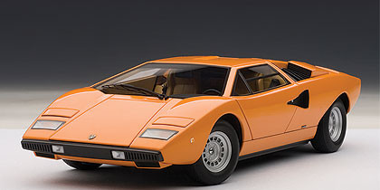 自動車 AUTOart LAMBORGHINI COUNTACH LP400 1/18 AUTOart Lamborghini Countach LP400 (Orange) Diecast Car Model