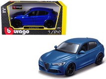 1/24 Bburago Alfa Romeo Stelvio Quadrifoglio (Blue) Diecast Car Model