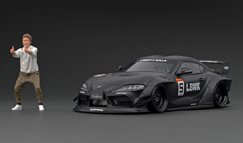 1/18 Ignition Model LB-WORKS TOYOTA SUPRA (A90) Matte Black Resin
