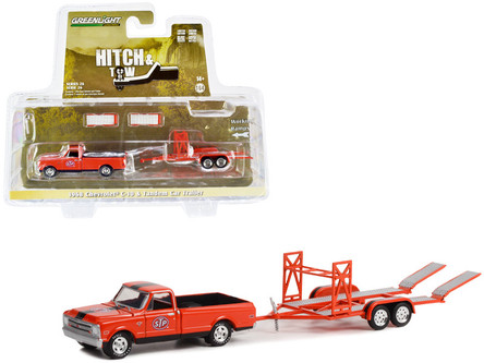 1968 Chevrolet C-10 Pickup Truck Orange with Black Stripes with