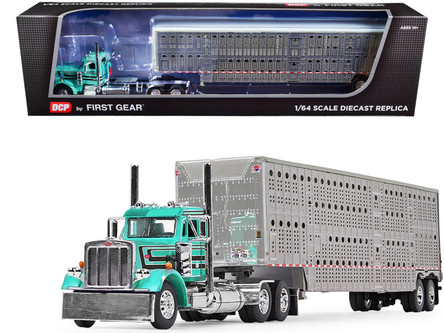 Peterbilt 359 Day Cab and Wilson Silverstar Livestock Spread-Axle