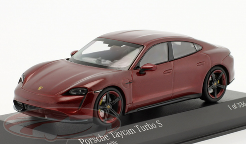 1/43 Minichamps 2019 Porsche Taycan Turbo S (Cherry Metallic Red