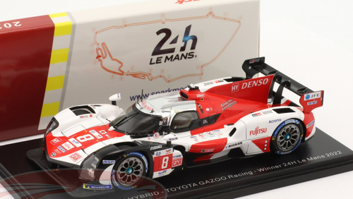 1/43 Spark 2022 Toyota GR010 Hybrid #8 Winner 24h LeMans Toyota Gazoo  Racing Sébastien Buemi, Ryo Hirakawa, Brendon Hartley Car Model