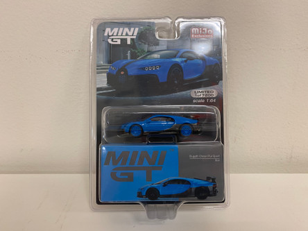 CHASE CAR 1/64 MINI GT Bugatti Chiron Pur Sport (Blue with Blue