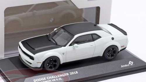 1/43 Solido 2018 Dodge Challenger SRT Demon V8 6.2L (White & Black