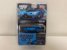 CHASE CAR 1/64 Mini GT Bugatti Vision Gran Turismo (Light Blue and Carbon Blue with Blue Wheels) Diecast Car Model