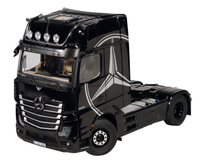 1/18 NZG Mercedes-Benz Actros GigaSpace 4x2 (Black with Mercedes Logo) with Lighting Diecast Car Model