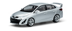 1/64 POPRACE  TOYOTA GR VIOS SILVER Diecast Car Model