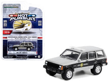 1995 Jeep Cherokee Black and Silver Metallic "North Carolina Highway Patrol State Trooper" "Hot Pursuit" Series 43 1/64 Diecast Model Car by Greenlight