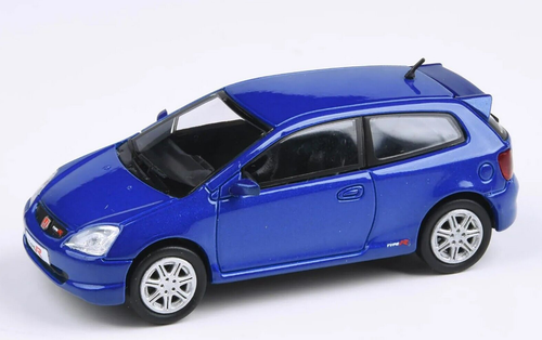 1/64 Paragon 2001 Honda Civic Type R EP3 (Vivid Blue) Diecast Car