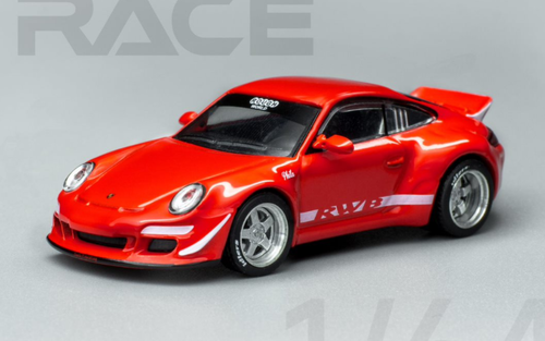 RWB997 限定 赤 1/64 POPRACE Porsche RWB 997 RED Diecast Car Model - LIVECARMODEL.com