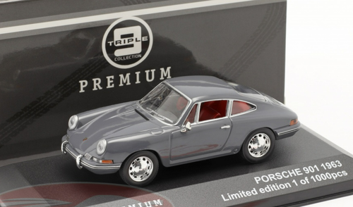 ミニカー PORSCHE 901 1963 1/43 Triple9 1963 Porsche 901 (Grey) Car Model - LIVECARMODEL.com
