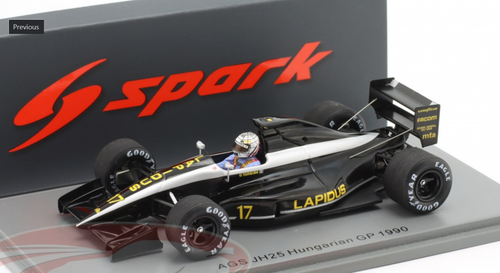 1/43 Spark 1990 Formula 1 Gabriele Tarquini AGS JH25 #17 Hungary