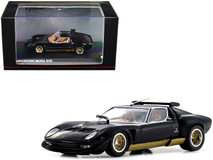 Lamborghini Miura SVR Black with Gold Accents and Wheels 1/43 Diecast Model Car by Kyosho