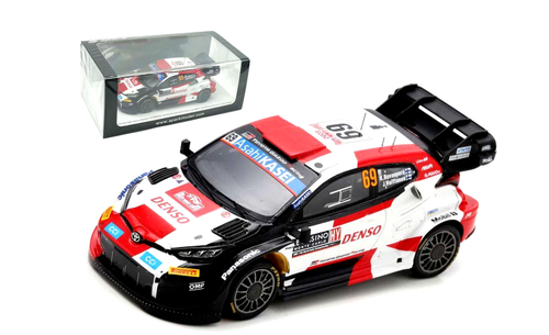 1/43 Spark TOYOTA GR Yaris Rally1 HYBRID No.69 TOYOTA GAZOO Racing WRT 2nd  Rally Monte Carlo 2023 K. Rovanperä - J. Halttunen Car Model