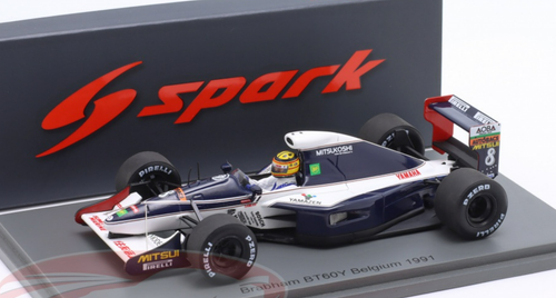 Miniature Spark Brabham BT60Y N°7 GP San Marino 1991 Martin Brundle 1/43