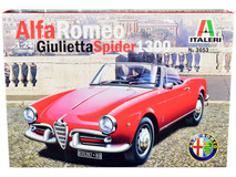 Skill 3 Model Kit Alfa Romeo Guilietta Spider 1300 1/24 Scale Model by Italeri