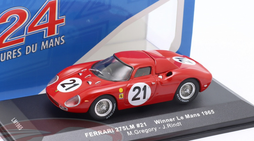 1/43 Ixo 1965 Ferrari 250 LM #21 Winner 24h LeMans North American Racing  Team Jochen Rindt, Masten Gregory, Ed Hugus Car Model