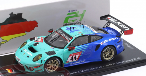 1/43 Spark 2022 Porsche 911 GT3 R #44 24h Nürburgring Falken