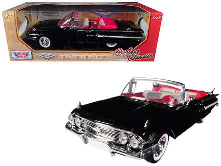 1/18 Motormax 1960 Chevrolet Impala Convertible (Black) Diecast
