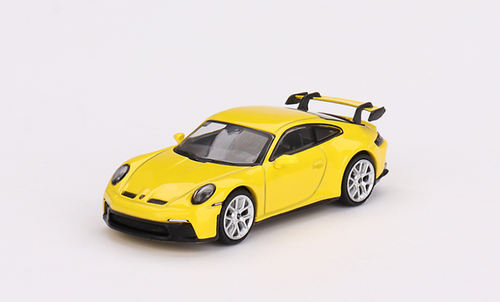 1/64 Mini GT Porsche 911 (992) GT3 Racing Yellow Diecast Car Model