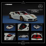 1/18 Ares Model Ferrari 488 GTB LBWK (White) Resin Car Model Limited 50 Pieces