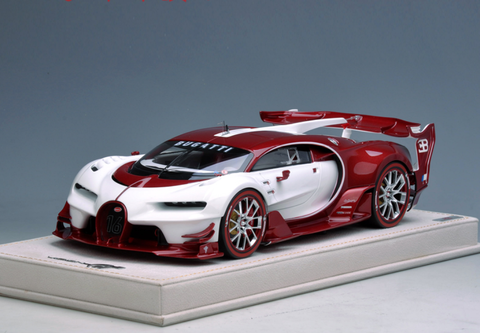 1/18 Red and White Bugatti | Chiron Miniature