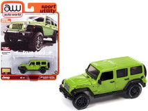 2013 Jeep Wrangler Unlimited Moab Edition Gecko Green "Sport Utility" Limited Edition 1/64 Diecast Model Car by Auto World