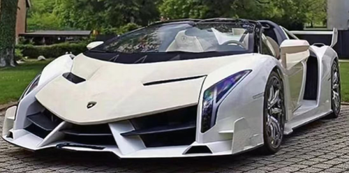 1/18 HH Model Lamborghini Supercar Veneno Series Gun Ivory White