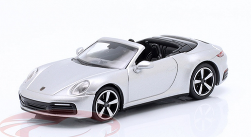 1/87 Minichamps 2019 Porsche 911 (992) Carrera 4S Convertible (Silver ...