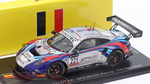 1/43 Spark 2022 Porsche 911 GT3 R #221 24h Spa GPX Martini 