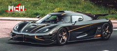 1/18 MCM Koenigsegg one 1 Carbon with orange Deco Resin Car Model