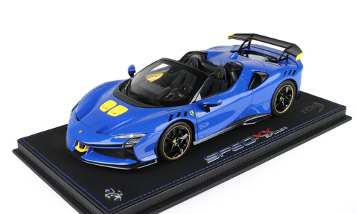 【新品未開封】BBR フェラーリ 1/18 SF90 Spider 40台限定 1/18 BBR Ferrari SF90 XX Spider (Blue) Resin Car Model