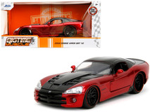 2008 Dodge Viper SRT 10 Candy Red Metallic with Black Top "Bigtime Muscle" Series 1/24 Diecast Model Car by Jada