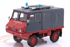 1/18 Schuco Steyr-Puch Haflinger Fire Department (Red & Grey) Car Model