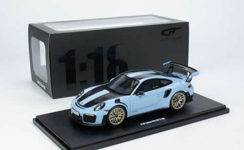 Porsche 911 (991.2) GT2 RS 2021 1:18 GT Spirit Azul - 20 anos! Loja on-line de miniaturas colecionáveis