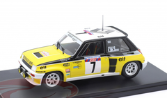 1/24 Altaya 1982 Renault 5 Turbo #7 Winner Rally Tour de Corse Renault Elf Jean Ragnotti, Jean-Marc Andrie Car Model