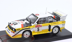 1/24 Altaya 1985 Audi S1 Quattro #5 Winner Rally Sanremo Audi Sport Walter Röhrl, Christian Geistdörfer Car Model