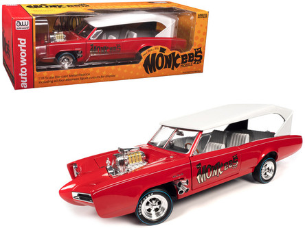 1/18 Auto World Monkeemobile Red with White Top and Interior 