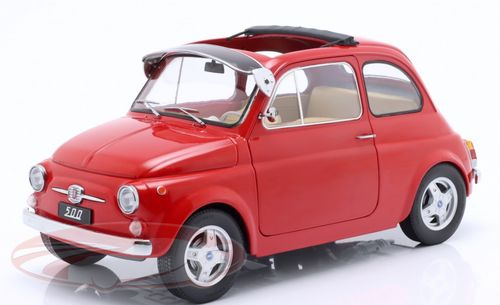 1/12 KK-Scale 1968 Fiat 500 F Custom with Removable Top (Red) Car