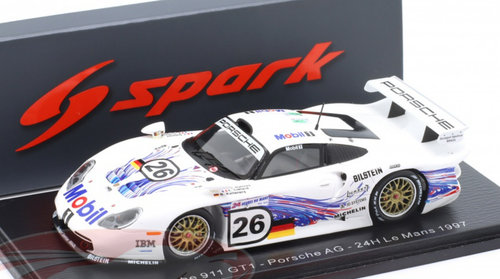 1/43 Spark 1997 Porsche 911 GT1 #26 24h LeMans Porsche AG Emmanuel
