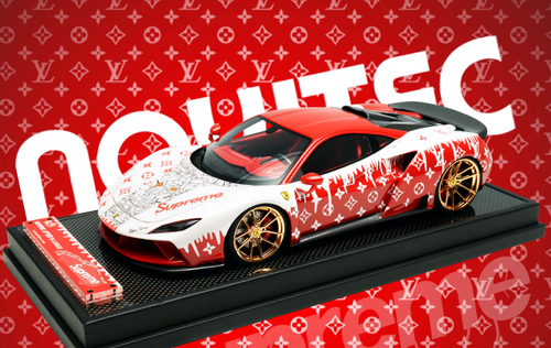 1/18 Ivy Lamborghini Huracan GT LB-Silhouette Works Louis Vuitton LV Theme  (Red & White) Resin Car Model Limited 30 Pieces