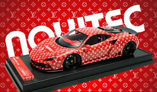 1/18 Ivy Ferrari Novitec F8 N-Largo Louis Vuitton LV Theme (Red) Resin Car  Model Limited 30 Pieces 