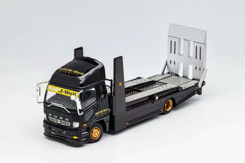 1/64 GCD Mitsubishi Fuso Fighter Double Level Transporter (Black) Diecast  Car Model