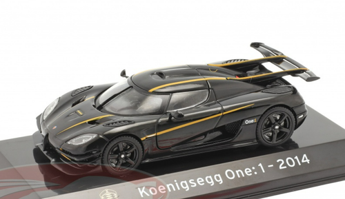 1/43 Altaya 2014 Koenigsegg One:1 (Black) Car Model - LIVECARMODEL.com