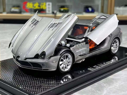 West McLaren Mercedes ミニカー シルバー 1/18 Frontiart Mercedes-Benz McLaren SLR (Silver) Full Open Resin