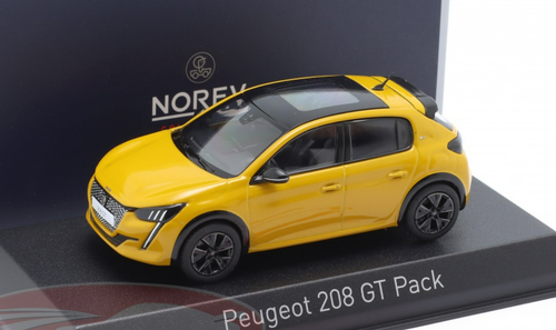 404-076 ノレブ 1/43 プジョー 208 GT Pack 2022 1/43 Norev 2022 Peugeot 208 GT Pack (Faro Yellow) Car Model