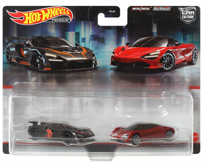 ユウ 1/64 Hot Wheels 2 Car Set McLaren Senna & McLaren 720S Car Models